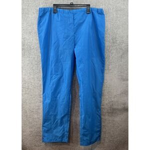 LANDS' END Blue Nylon OUTDOOR ATHLETIC PANTS Track Rain Hike Gear‎ Men's XL